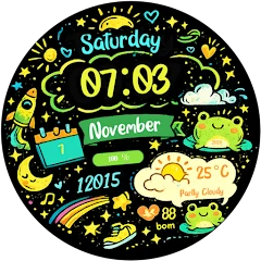 Colorful Doodle Watchface GTD1 icon